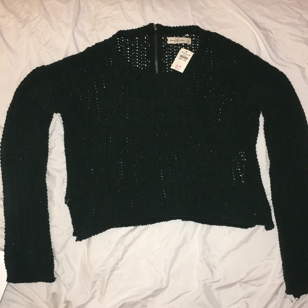 Forrest green sweater crop top
